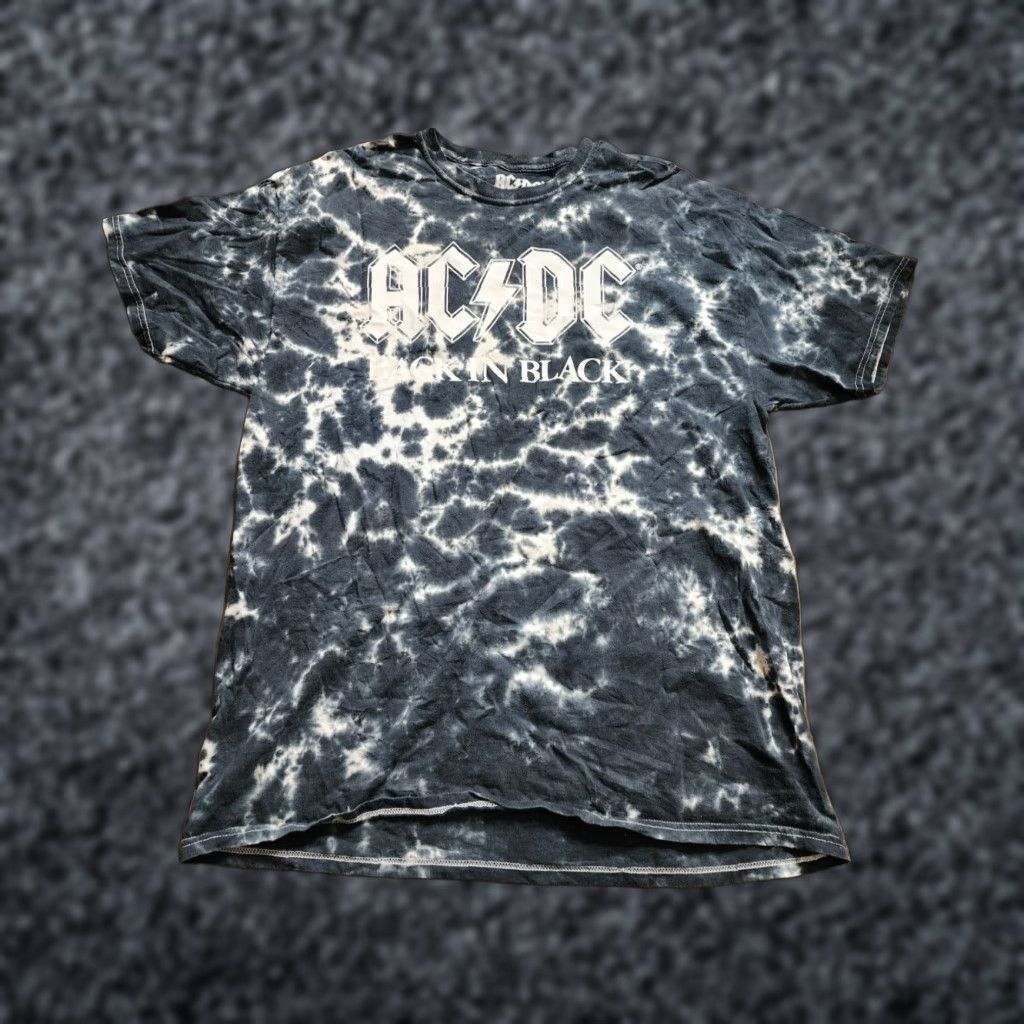 Vintage AC/DC High Voltage Tie Dye Short Sleeve Black T Shirt Adult Large Mens Size US L / EU 52-54 / 3 - 1 Thumbnail