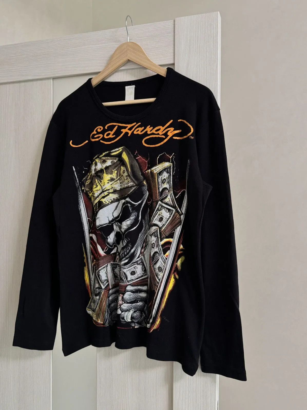 Christian Audigier Ed Hardy Christian Audigier Skull Panthera Black Long Sleeve Size US M / EU 48-50 / 2 - 8 Thumbnail