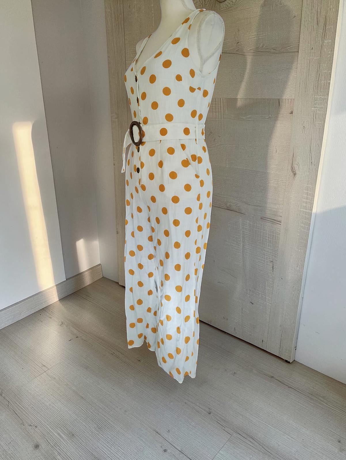 Other Monteau White Polka Dot Jumpsuit Size Medium Size 32" / US 10 / IT 46 - 4 Thumbnail