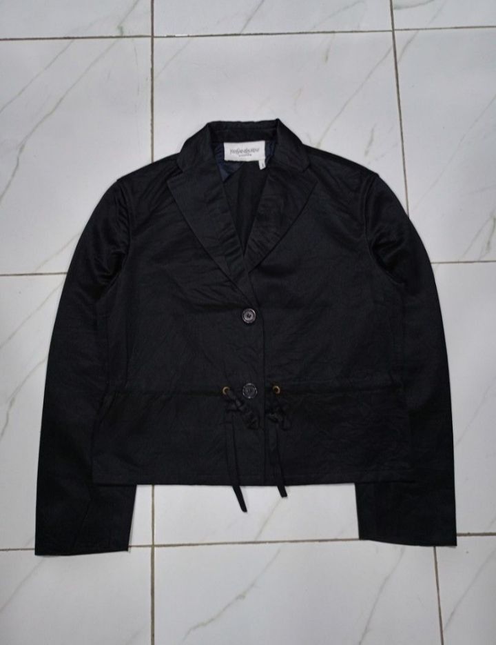 Saint Laurent Paris × Vintage × Yves Saint Laurent saint Laurent rive gauche crop jacket Size S / US 4 / IT 40 - 1 Thumbnail