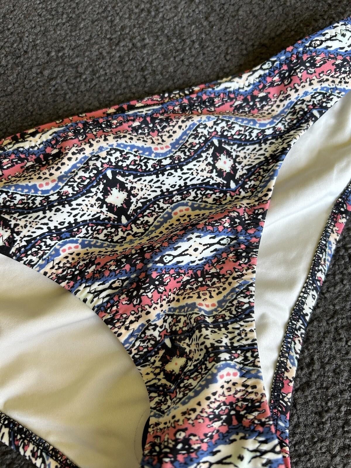 Volcom Volcom Black Multi Print Full Bikini Bottom NEW- Sz L (004) Size ONE SIZE - 1 Thumbnail