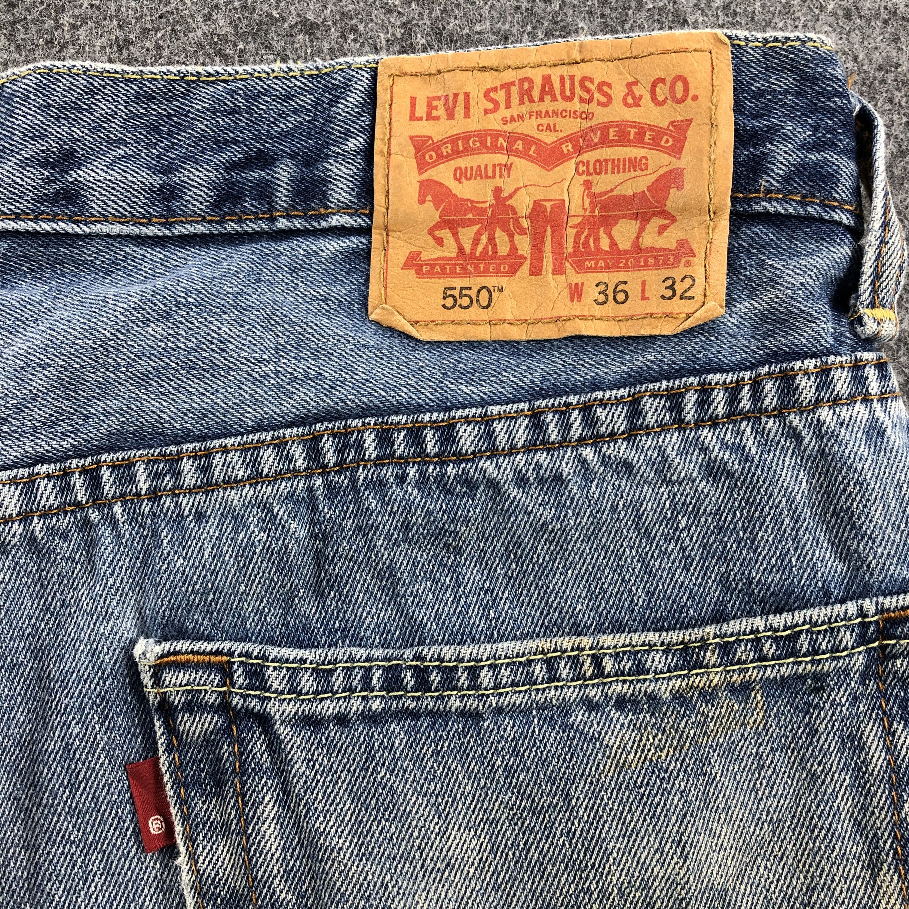 Levi's Vintage Levis 550 Jeans Faded Blue Jeans-J1082 Size US 36 / EU 52 - 5 Thumbnail