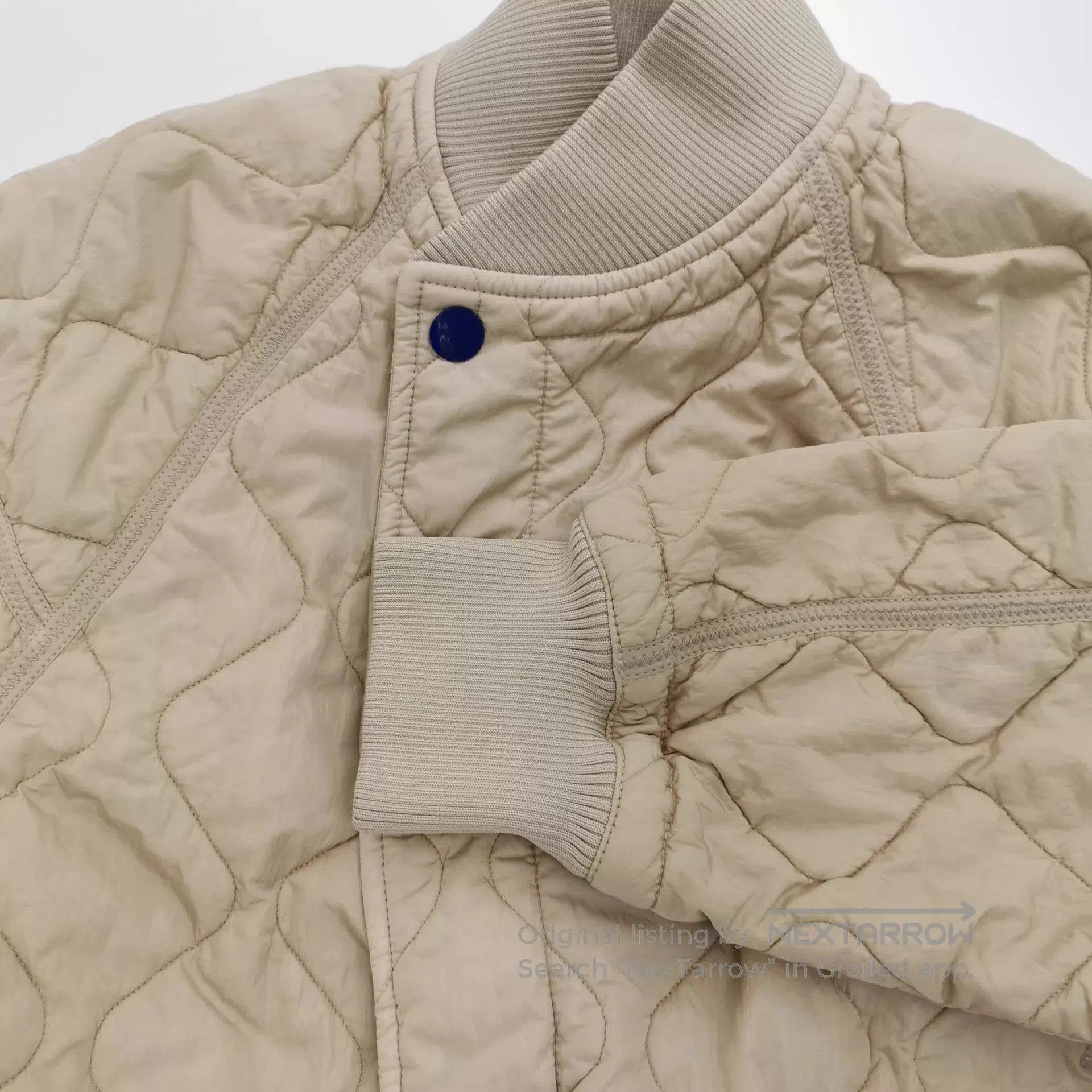Burberry Beige Quilted Bomber Jacket XS. Size US XS / EU 42 / 0 - 5 Thumbnail