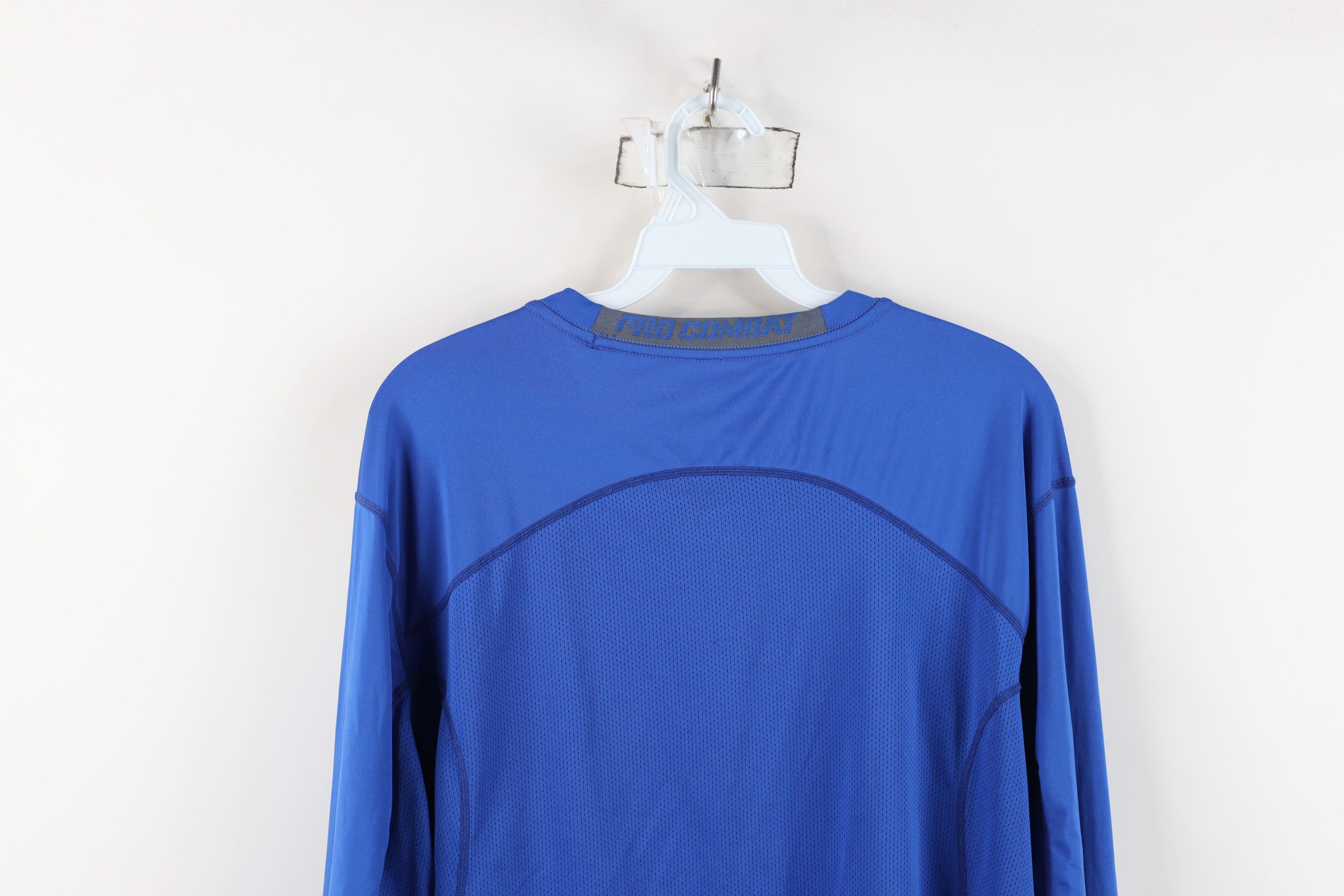 Nike Nike Pro Combat Fitted Training Long Sleeve T-Shirt Blue Size US L / EU 52-54 / 3 - 13 Thumbnail