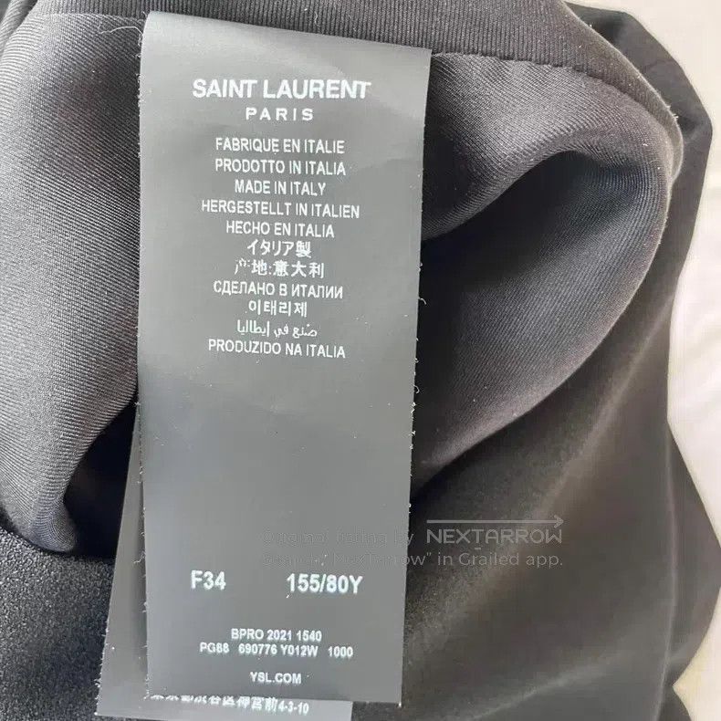 Saint Laurent Paris Saint Laurent Paris Sand Fabric Long Sleeve Jumpsuit Size 33" - 4 Thumbnail