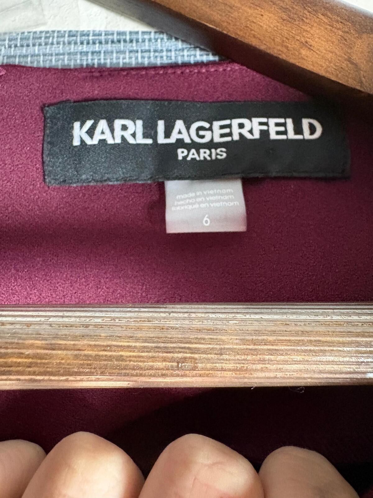 Karl Lagerfeld Karl Lagerfeld Dress Plum Womens Size 6 Paris Ruffle Sleeves Size M / US 6-8 / IT 42-44 - 2 Thumbnail