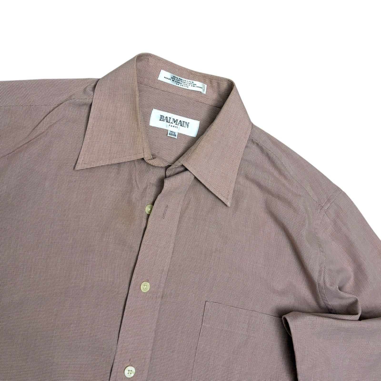 Balmain BALMAIN PARIS Vintage Dress Shirt Red Retro Casual XL Size US XL / EU 56 / 4 - 1 Thumbnail