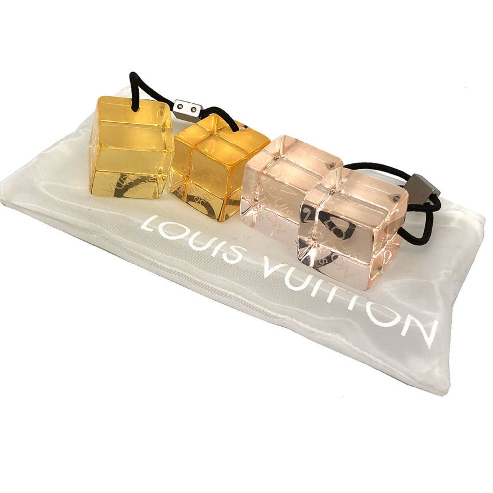 Louis Vuitton Louis Vuitton Hair Tie Cubes, Set of 2, Yellow and Pink, Women's Accessories Size ONE SIZE - 1 Thumbnail