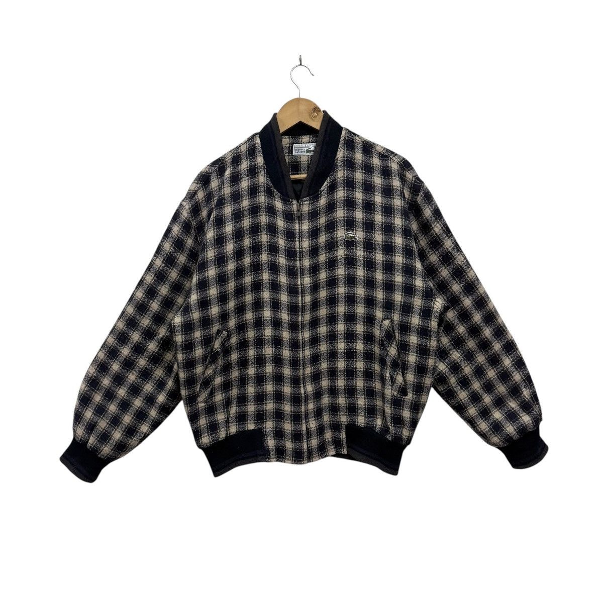 Lacoste × Luxury × Vintage 90s Lacoste wool bomber jacket vintage