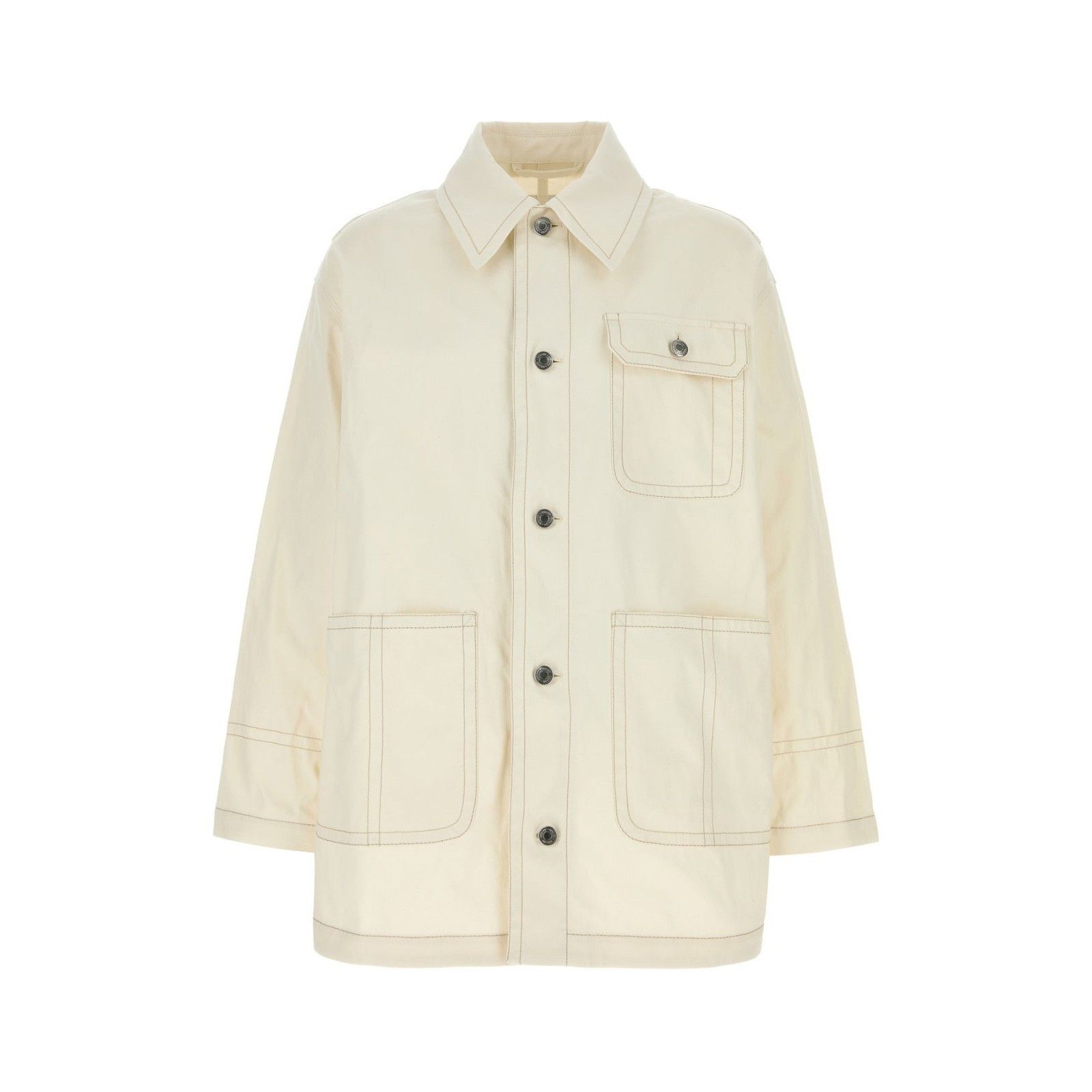 AMI AMI White Cotton Jacket New & Authentic (Men's size:M;) Size US M / EU 48-50 / 2 - 1 Thumbnail