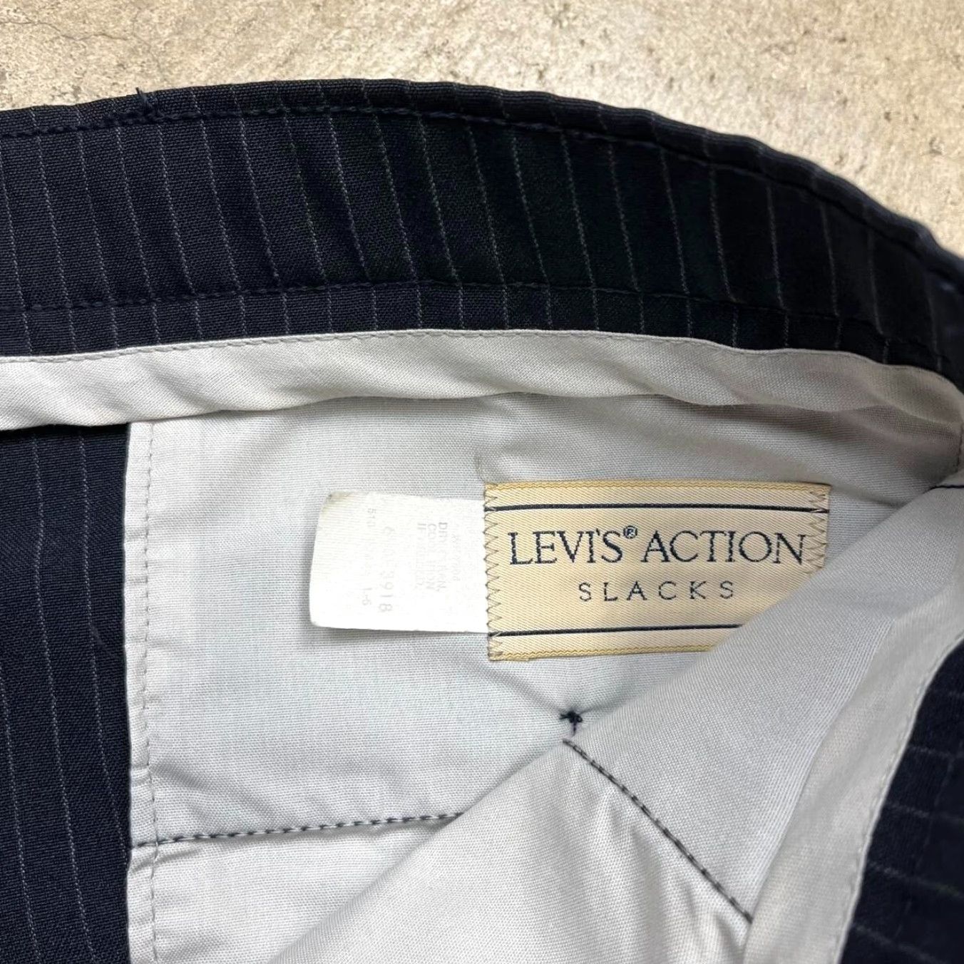 Levi's VINTAGE Levi's Action Slacks 80s Navy Stripe Pants talon zipper Jeans 30 Regular 32 Inseam Mens Size US 30 / EU 46 - 3 Thumbnail