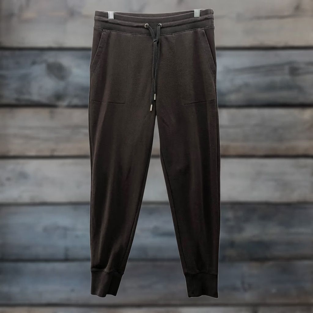 Uniqlo Uniqlo Sweatpants Mens M Black Fleece Drawstring Pockets Elastic Waist Lounge Athletic Pants Regular Tapered Casual Activewear Size US 31 - 1 Thumbnail