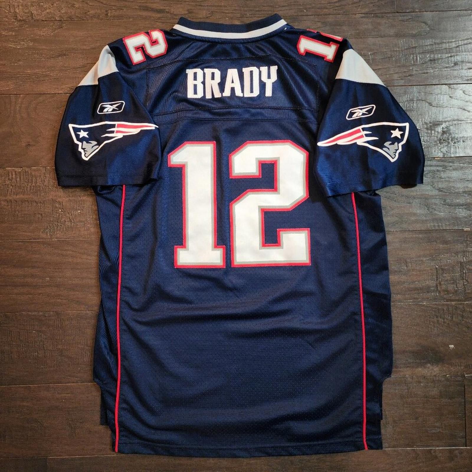 Reebok Tom Brady Jersey NFL Reebok On Field Patriots Size XL +2 L Size US XL / EU 56 / 4 - 1 Thumbnail