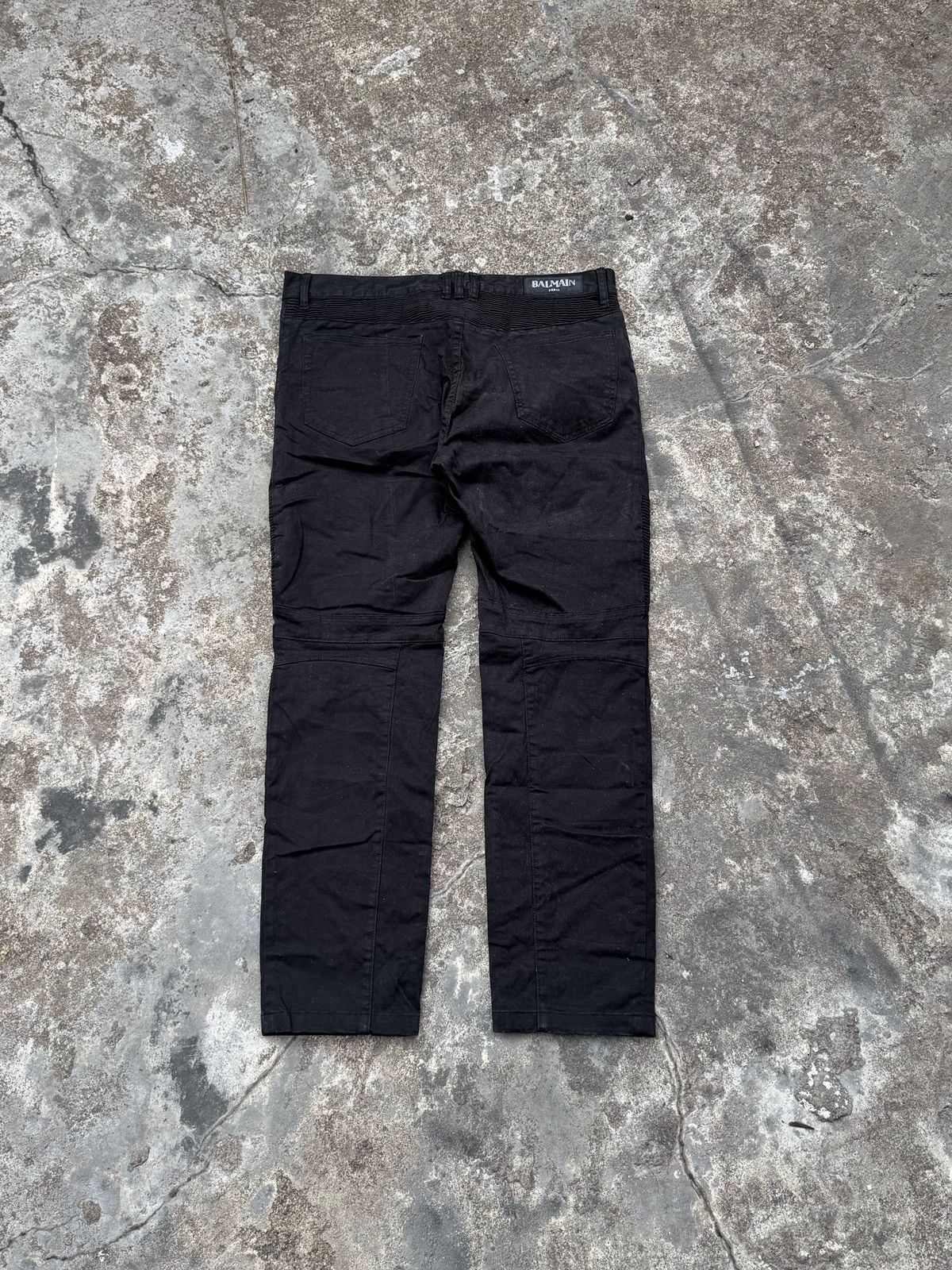 Balmain Olivier Rousteing Black Biker Pants Size US 36 / EU 52 - 3 Thumbnail