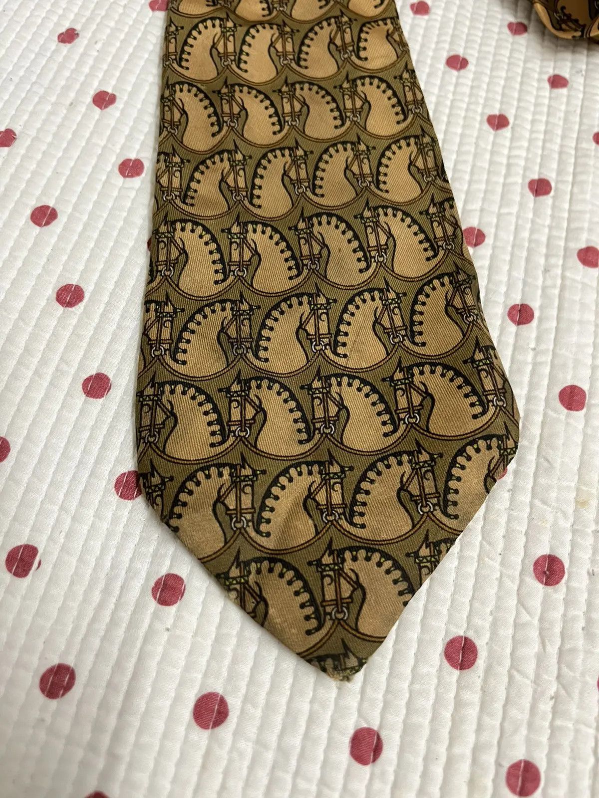 Hermes Hermes Monogram Silk Tie Size ONE SIZE - 14 Thumbnail