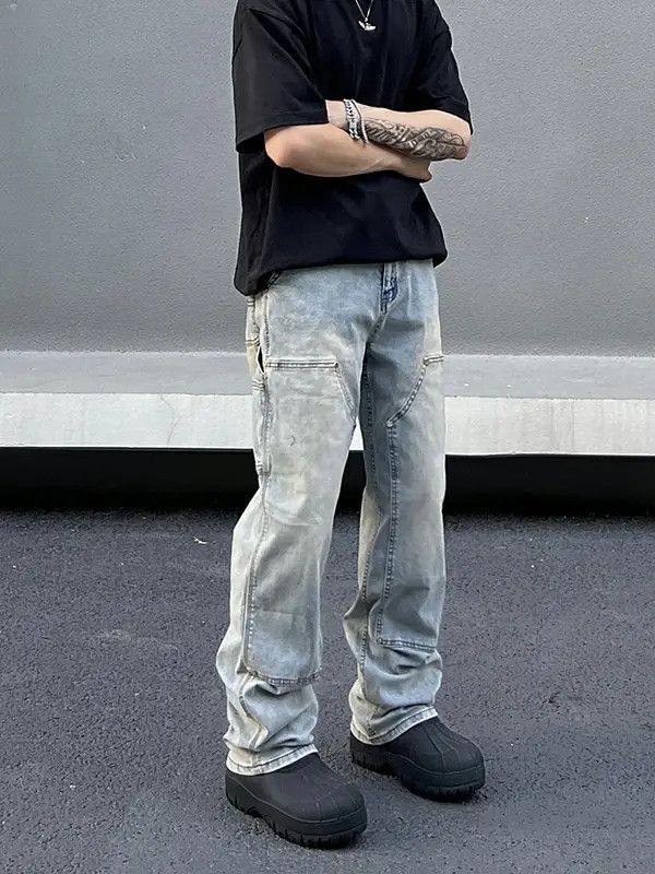 Vintage VIBE carpenter fade distressed jeans Size US 34 / EU 50 - 1 Thumbnail