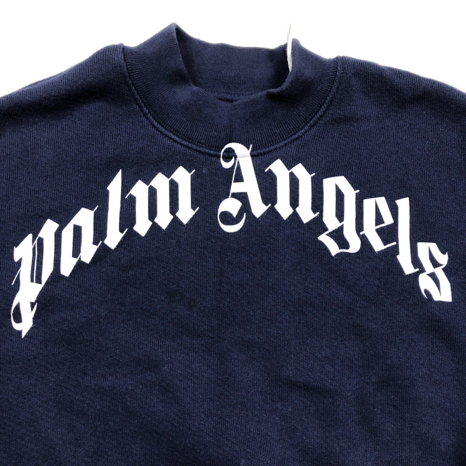 Palm Angels Palm Angels Classic Over Logo Navy Crewneck Sweater Youth 6 Size US XXS / EU 40 - 3 Thumbnail