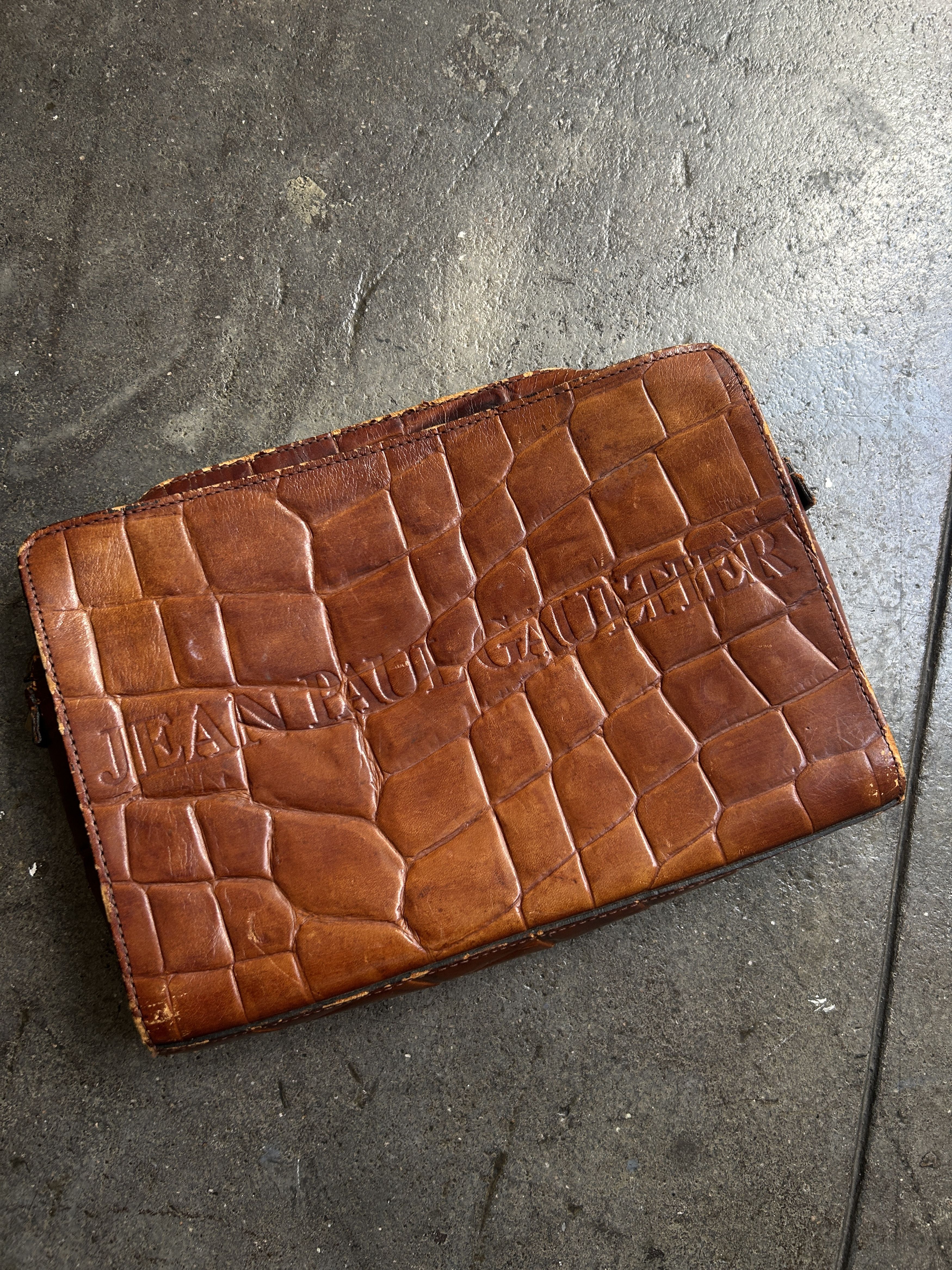 Jean Paul Gaultier Vintage JPG Alligator Embossed Leather Clutch Size ONE SIZE - 1 Thumbnail