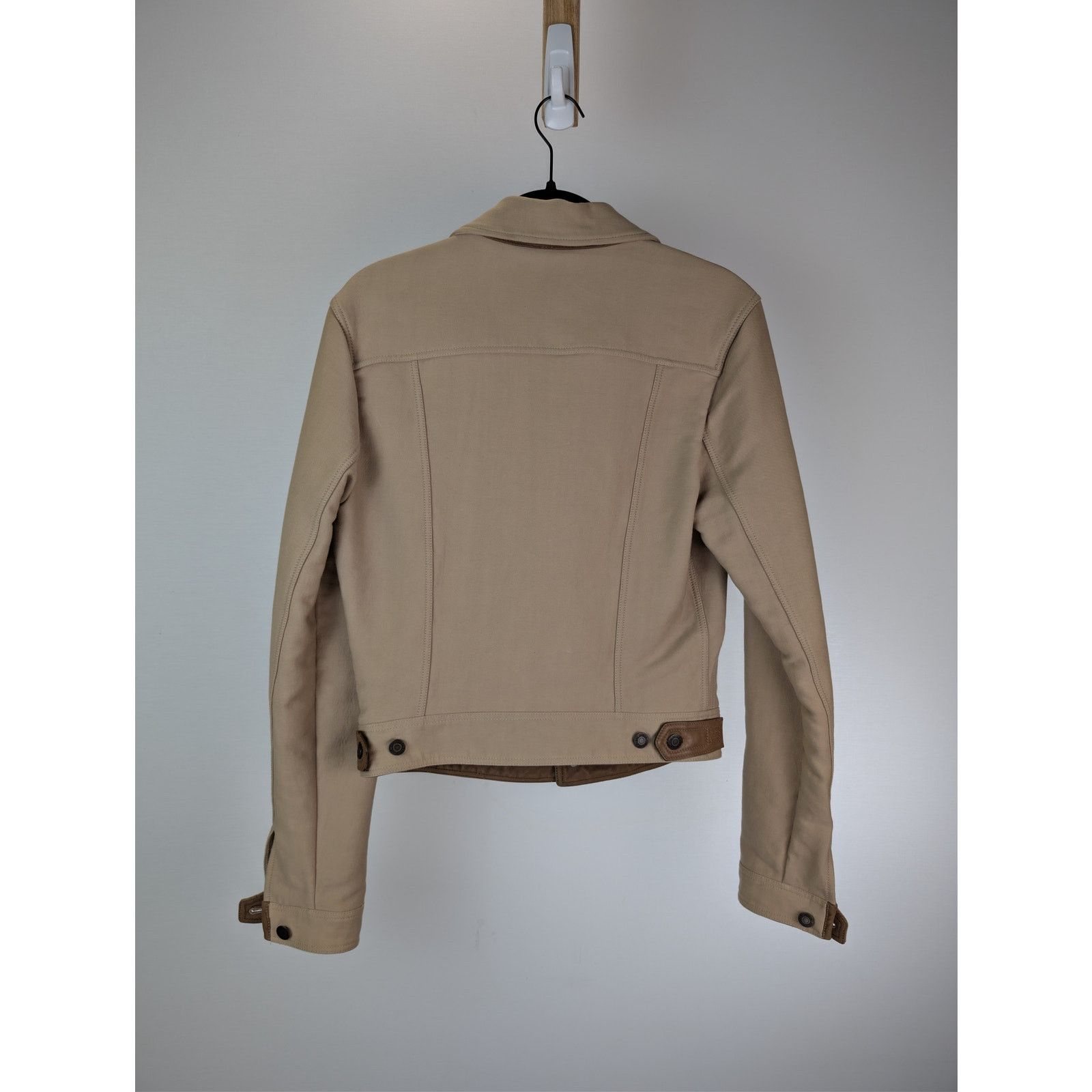 Tom Ford o1rshd1 Stretch Cotton Trucker Jacket in Beige Size US M / EU 48-50 / 2 - 10 Thumbnail