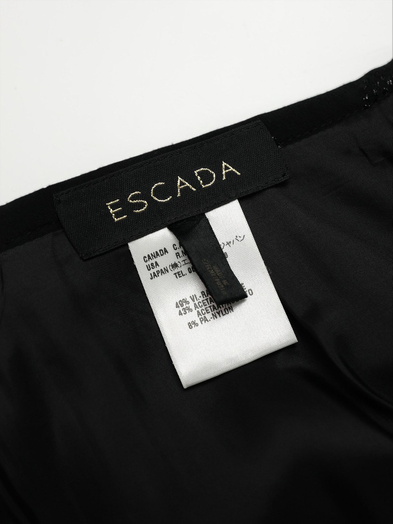 Escada Escada Black Pattern Skirt Suit Set Acetate/Rayon XS/S 34/36 Size XS / US 0-2 / IT 36-38 - 11 Thumbnail