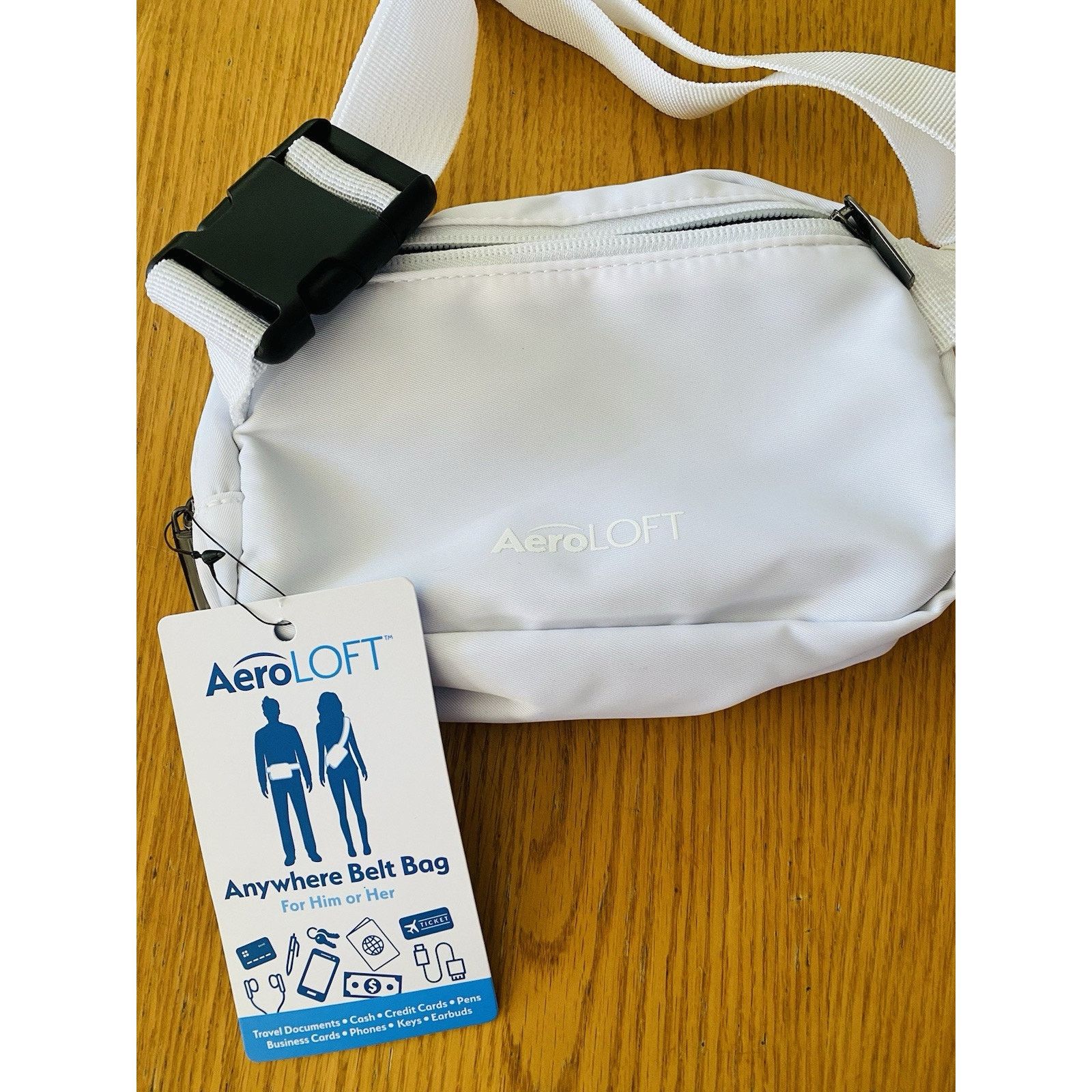 Aeropostale AeroLoft Anywhere Crossbody Belt Bag NWT-Unisex White Size ONE SIZE - 1 Thumbnail