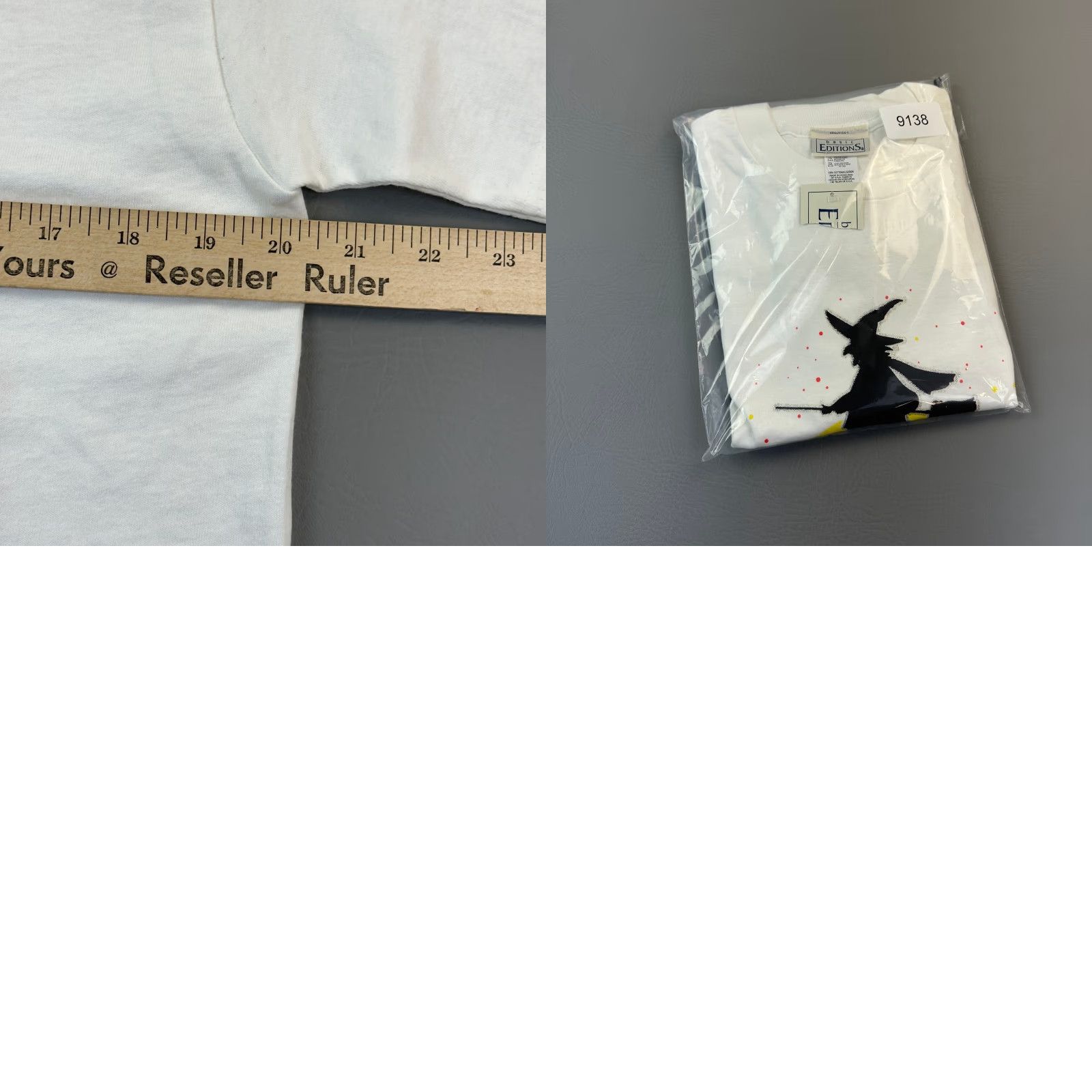 Basic Editions VINTAGE Basic Editions Shirt Women's M White Halloween Witch Deadstock Size M / US 6-8 / IT 42-44 - 8 Thumbnail