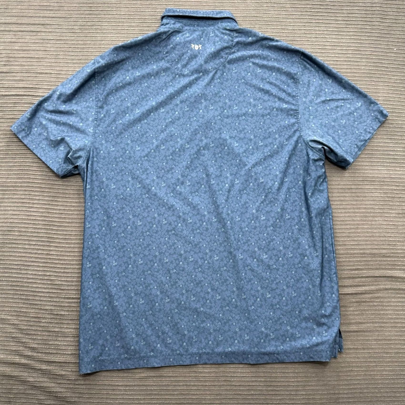 Vintage Hickey Freeman Polo Shirt Men XL Blue Floral Print Golf Polo Shirt Casual Athletic Button Logo Short Sleeve Size US XL / EU 56 / 4 - 2 Thumbnail