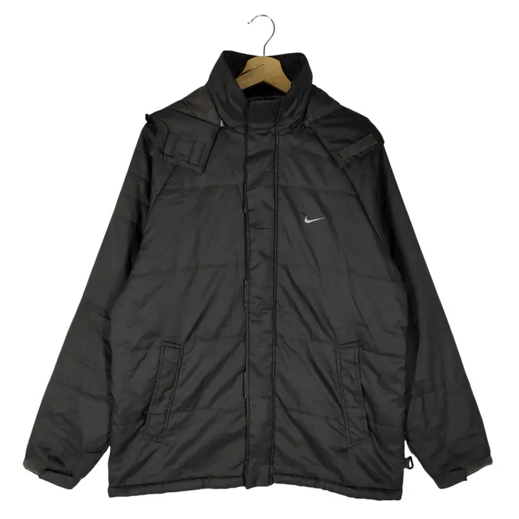 Nike Vintage 00's Nike Swoosh Puffer Jackets Size US L / EU 52-54 / 3 - 1 Thumbnail