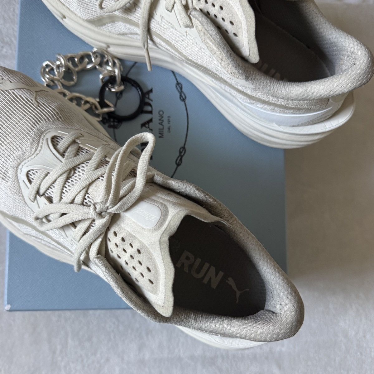 Puma Puma White Sneakers w/ Prada Box Size US 10 / EU 43 - 4 Thumbnail