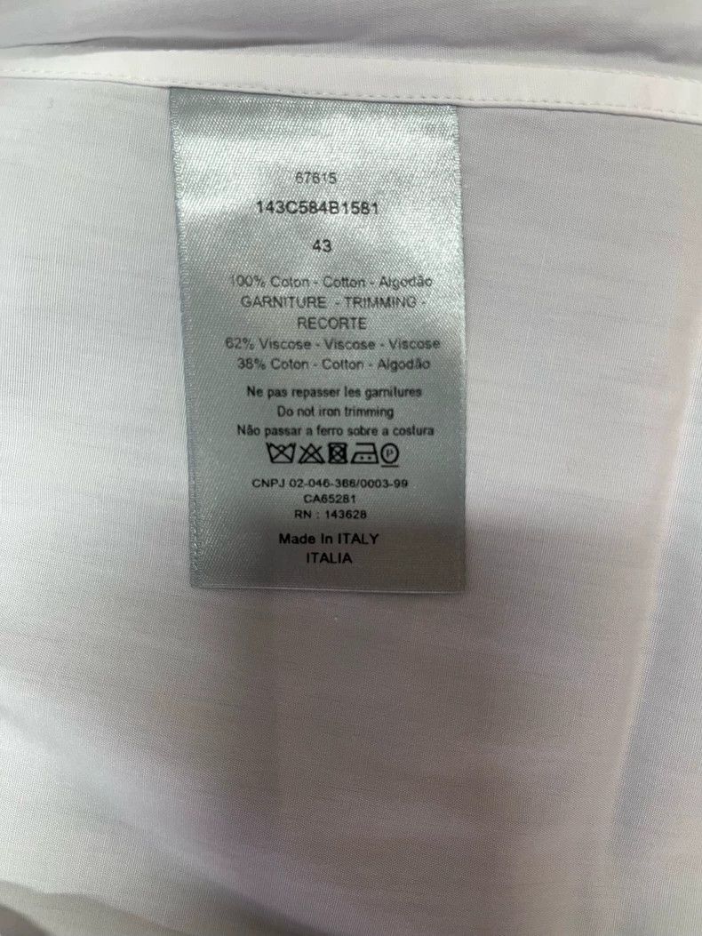 Dior Dior Size43 Webbing shirt white shirt Size US S / EU 44-46 / 1 - 5 Thumbnail