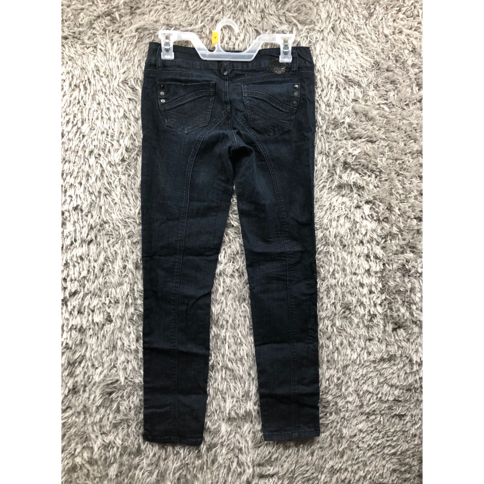 XOXO XOXO Jeans Size 5/6 Juniors Mid Rise Dark Wash Blue Denim Size 27" / US 4 / IT 40 - 5 Thumbnail