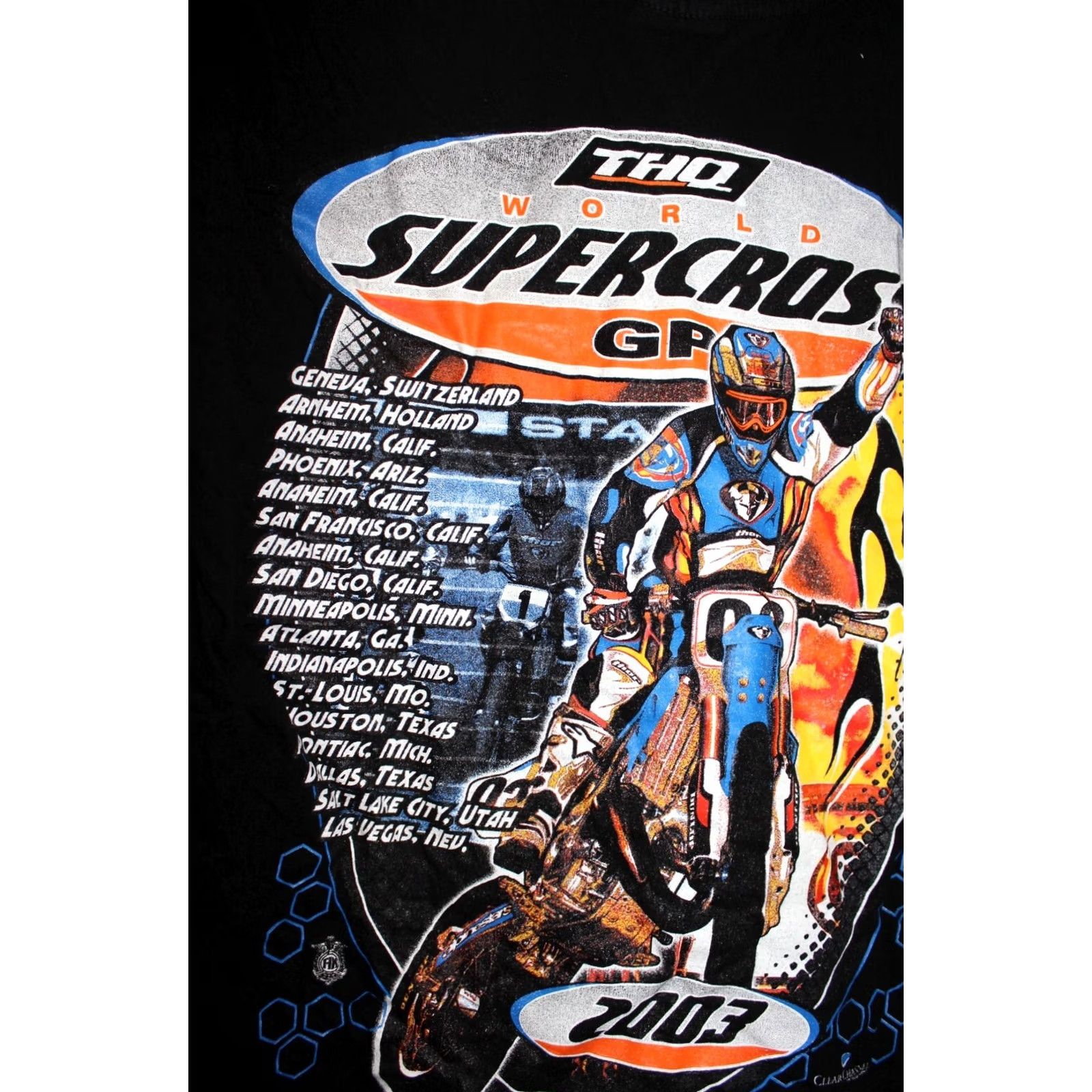 Vintage Vintage World Supercross GP Motocross T-Shirt size S Mens Black Shirt Size US S / EU 44-46 / 1 - 6 Thumbnail