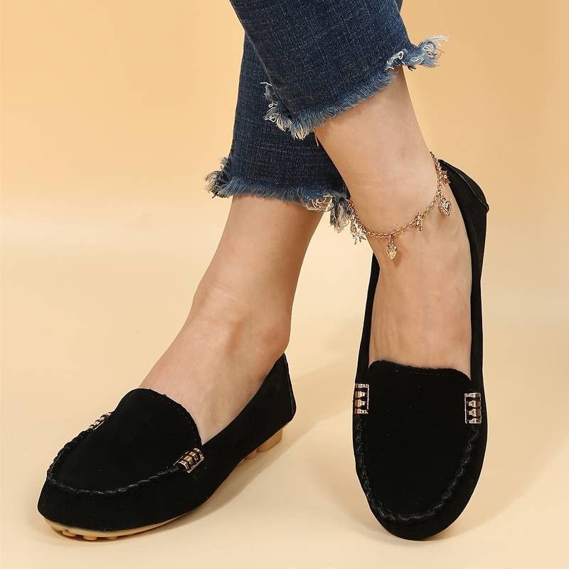 Other Black Loafer Womens Size 9 Faux Suede Fashion Slippers Size US 9 / IT 39 - 7 Thumbnail