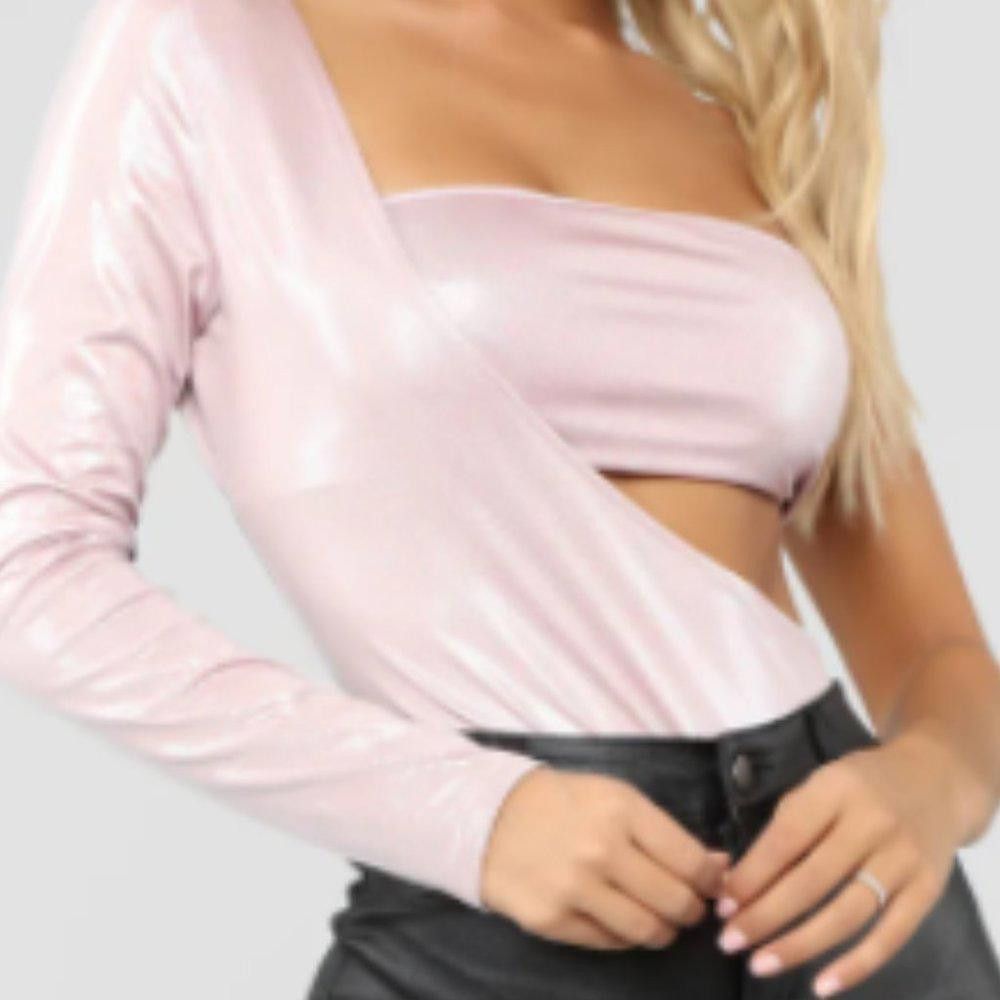 Fashion Nova Fashion Nova I NWT Shiny Pink Bandeau Top XXL Size XXL / US 16-18 / IT 52-54 - 7 Thumbnail