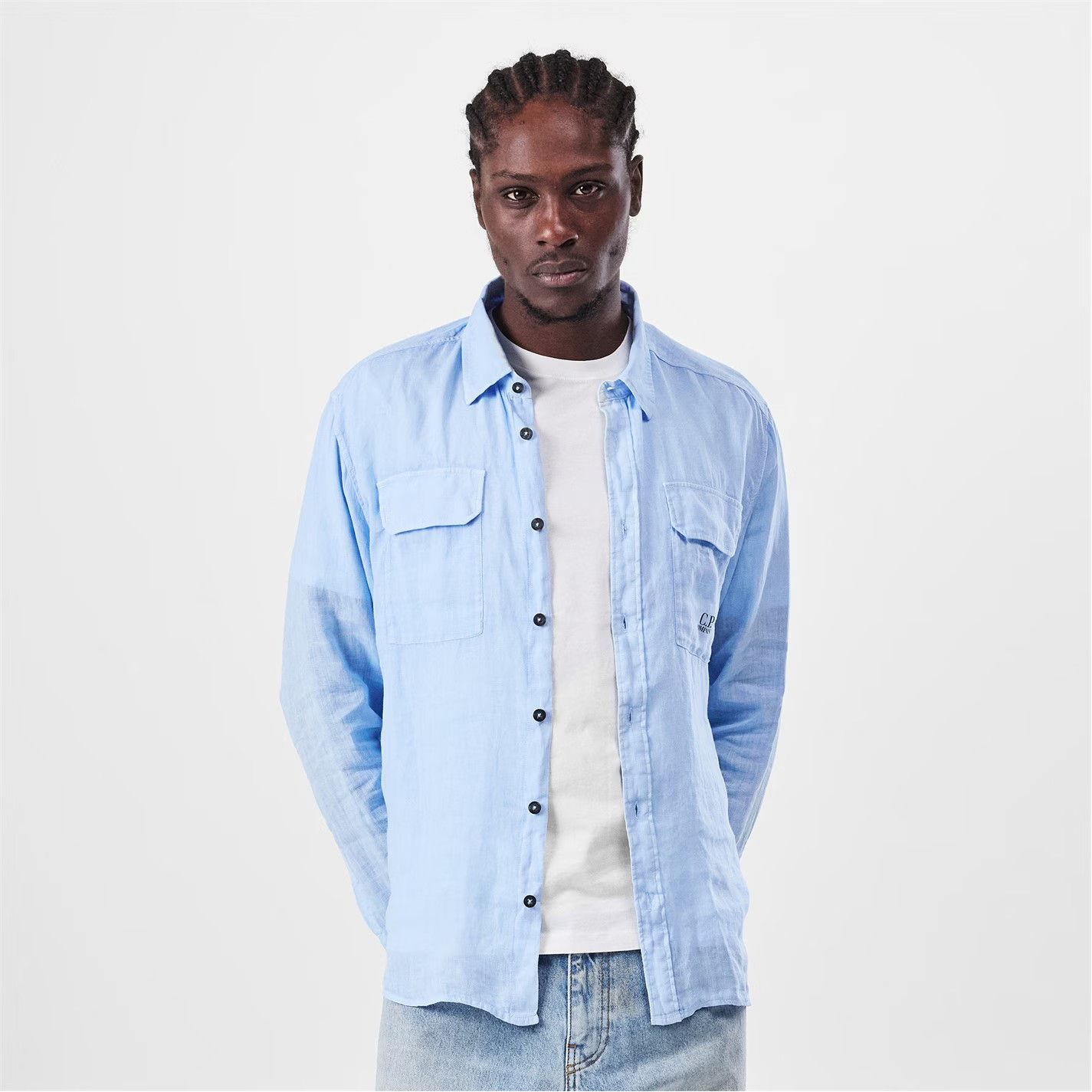 C.P. Company o1g2r1mq0426 Long Sleeve Shirt in Blue Size US L / EU 52-54 / 3 - 3 Thumbnail