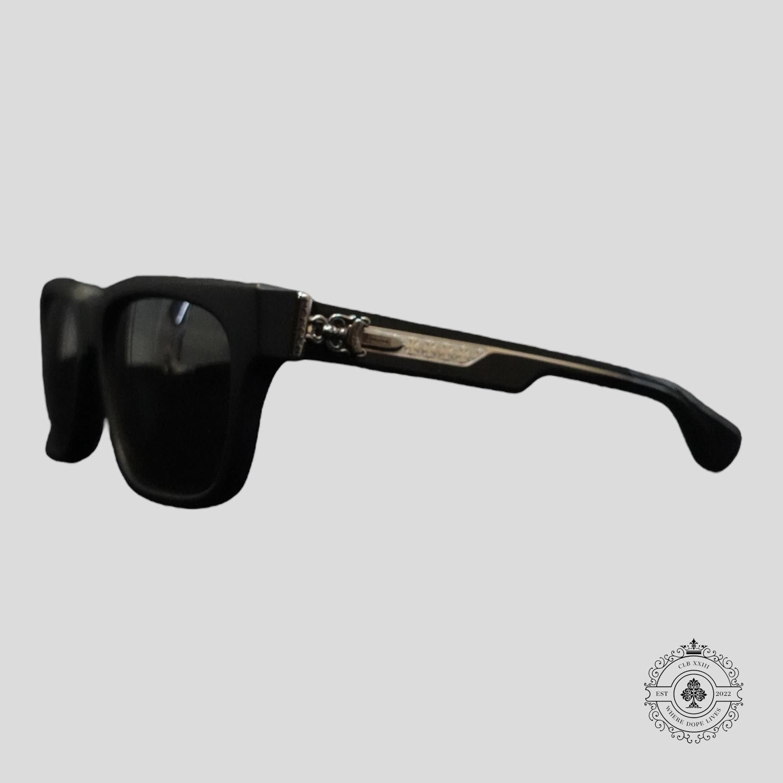 Chrome Hearts Chrome Hearts Box Officer Sunglasses in Matte Black/Silver Size ONE SIZE - 1 Thumbnail
