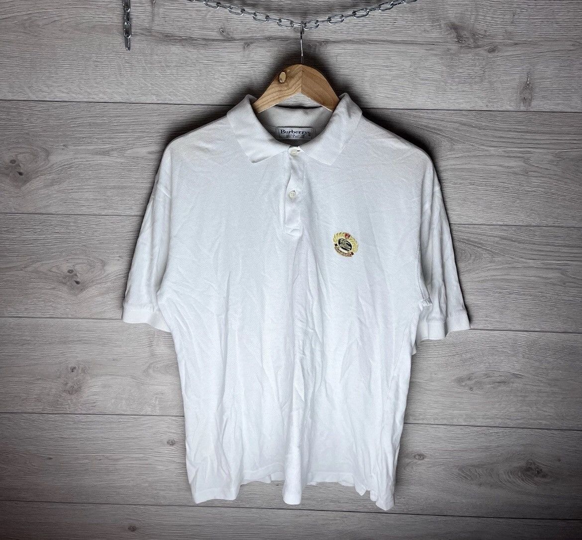 Burberry Vintage mens polo Burberrys made in England size L Size US L / EU 52-54 / 3 - 1 Thumbnail