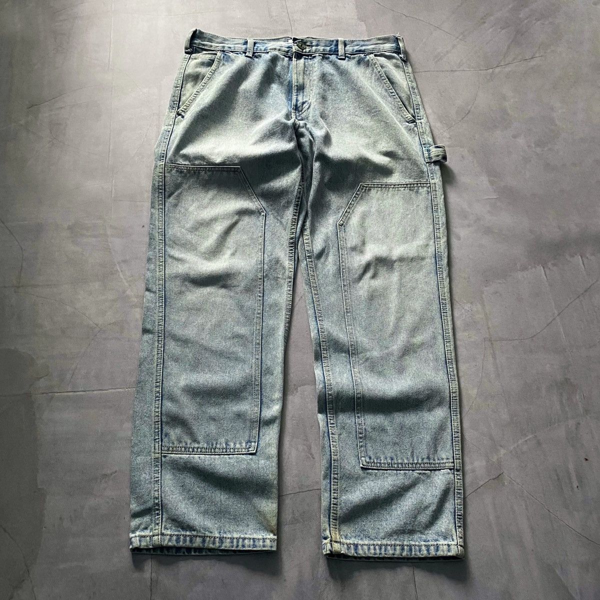 Beauty Beast × Japanese Brand × Jean Double Knee Carpenter Vintage Wash Jeans Pants Y2K Size US 33 - 1 Thumbnail