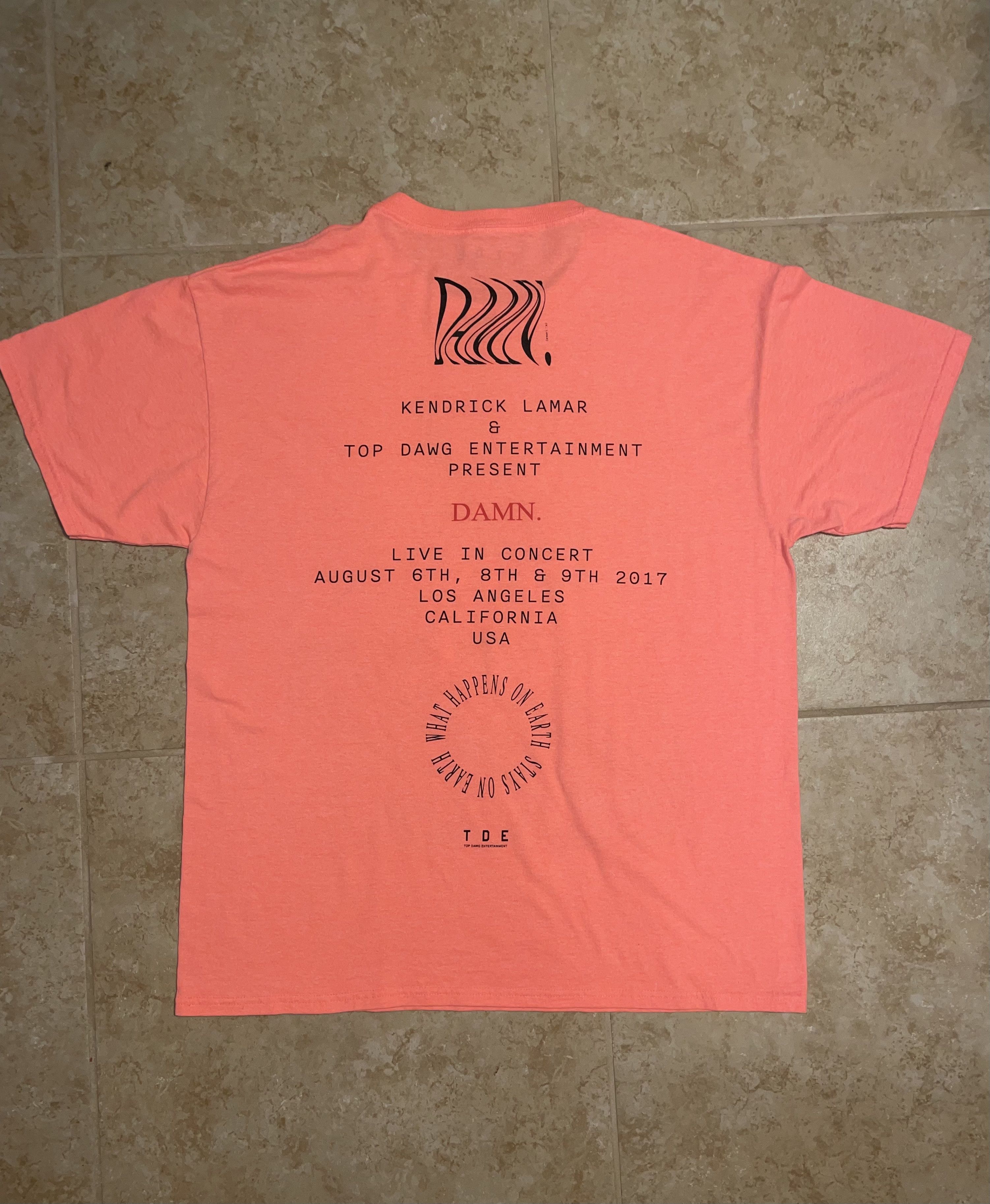 Kendrick Lamar Kendrick Lamar TDE Damn Tour 2017 Los Angeles T-Shirt Size US L / EU 52-54 / 3 - 3 Thumbnail