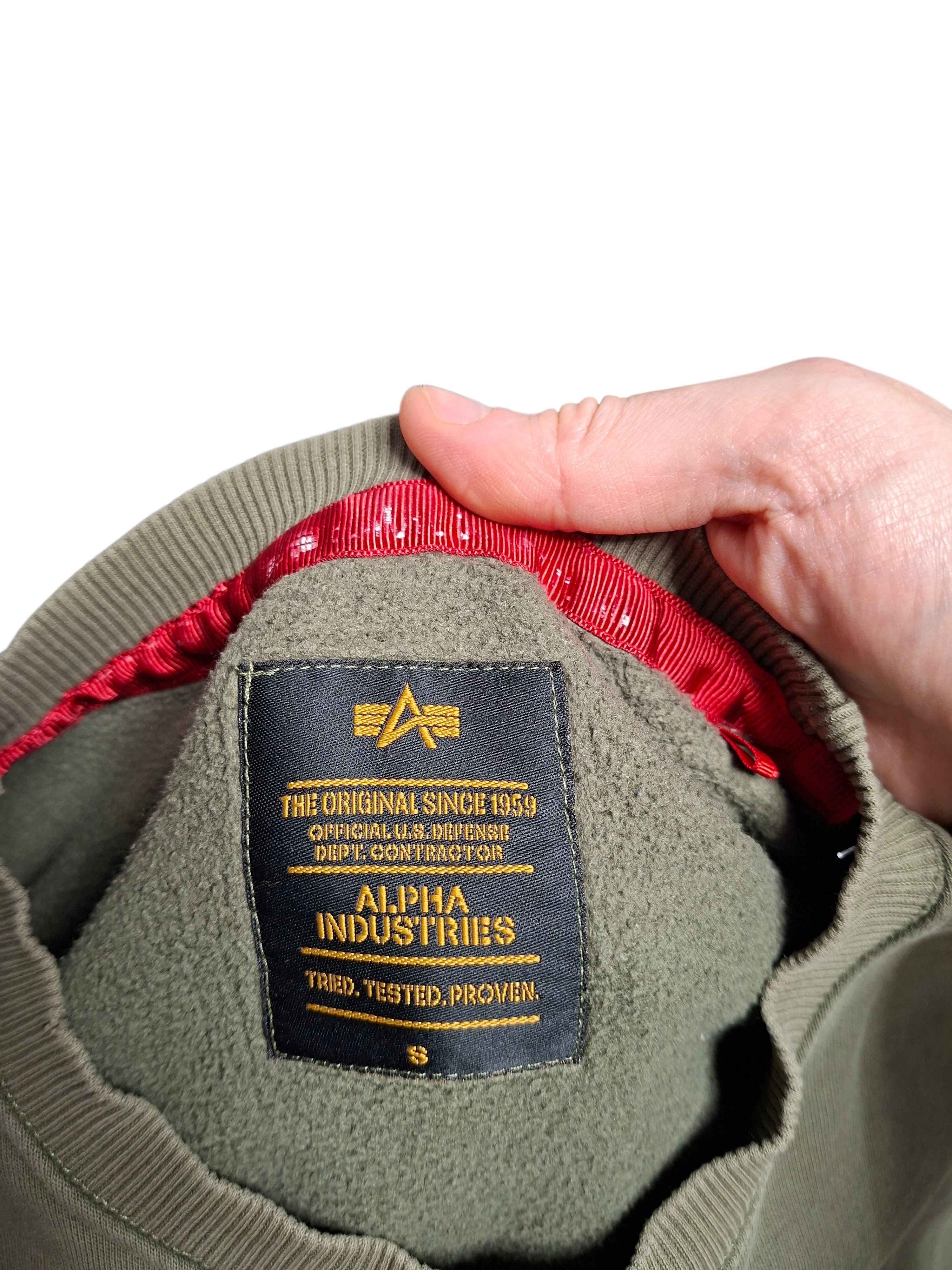 Alpha Industries ALPHA INDUSTRIES VINTAGE MILITARY KHAKI BIG LOGO SWEATSHIRT Size US S / EU 44-46 / 1 - 4 Thumbnail