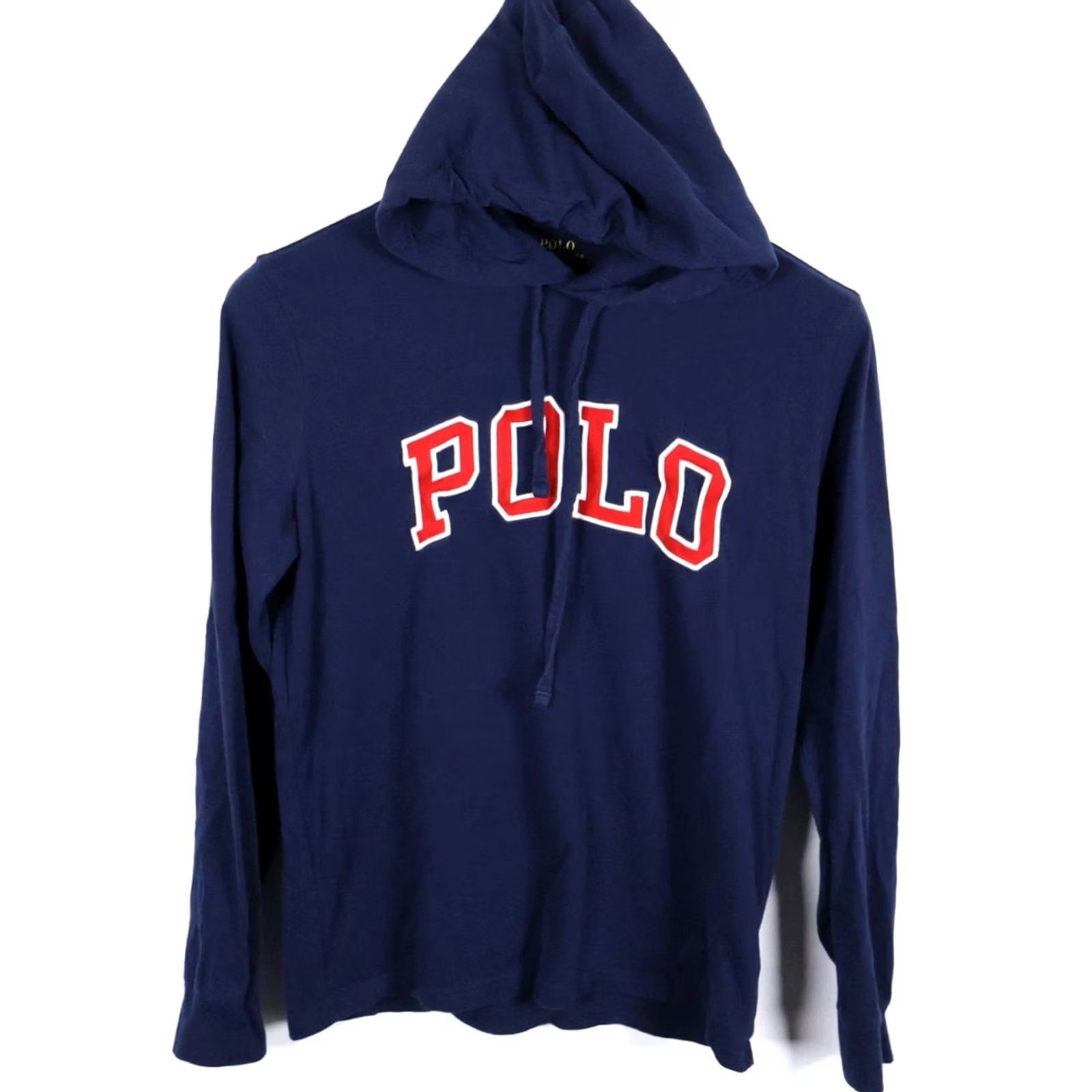 Polo Ralph Lauren VINTAGE Polo Ralph Lauren Hoodie Mens Small Dark Blue Embroidered Spell Out Lightweight Size US S / EU 44-46 / 1 - 2 Thumbnail