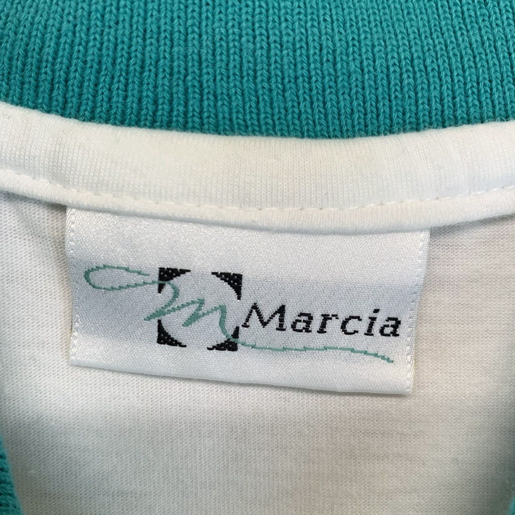 Vintage VINTAGE Marcia Polo Shirt WOMENS XL White Aztec Pattern 90s Casual Sporty Preppy Button Size XL / US 12-14 / IT 48-50 - 4 Thumbnail