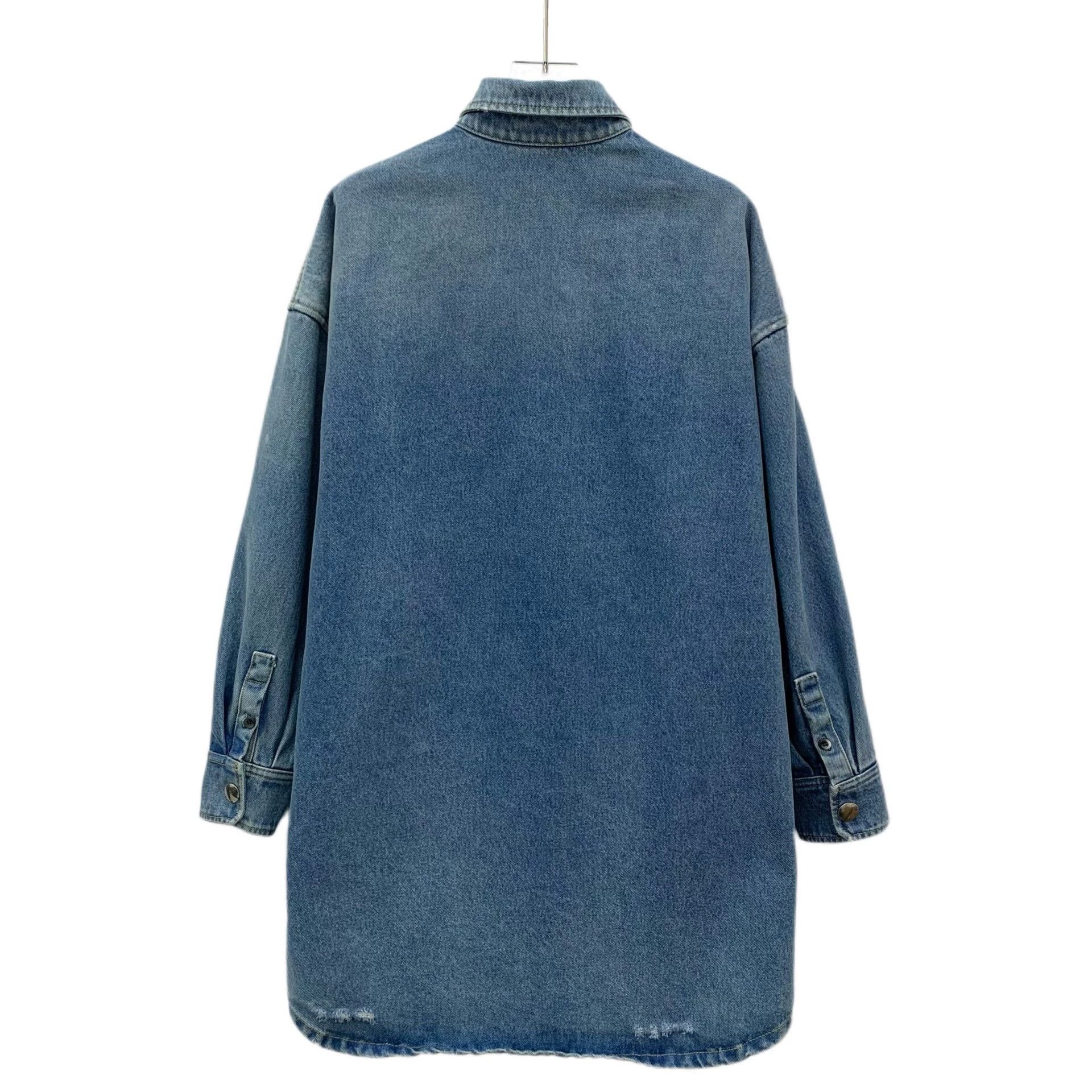 Prada Prada Gradient Logo Triangle Label Cotton Long-Sleeve Shirt Size US M / EU 48-50 / 2 - 2 Thumbnail