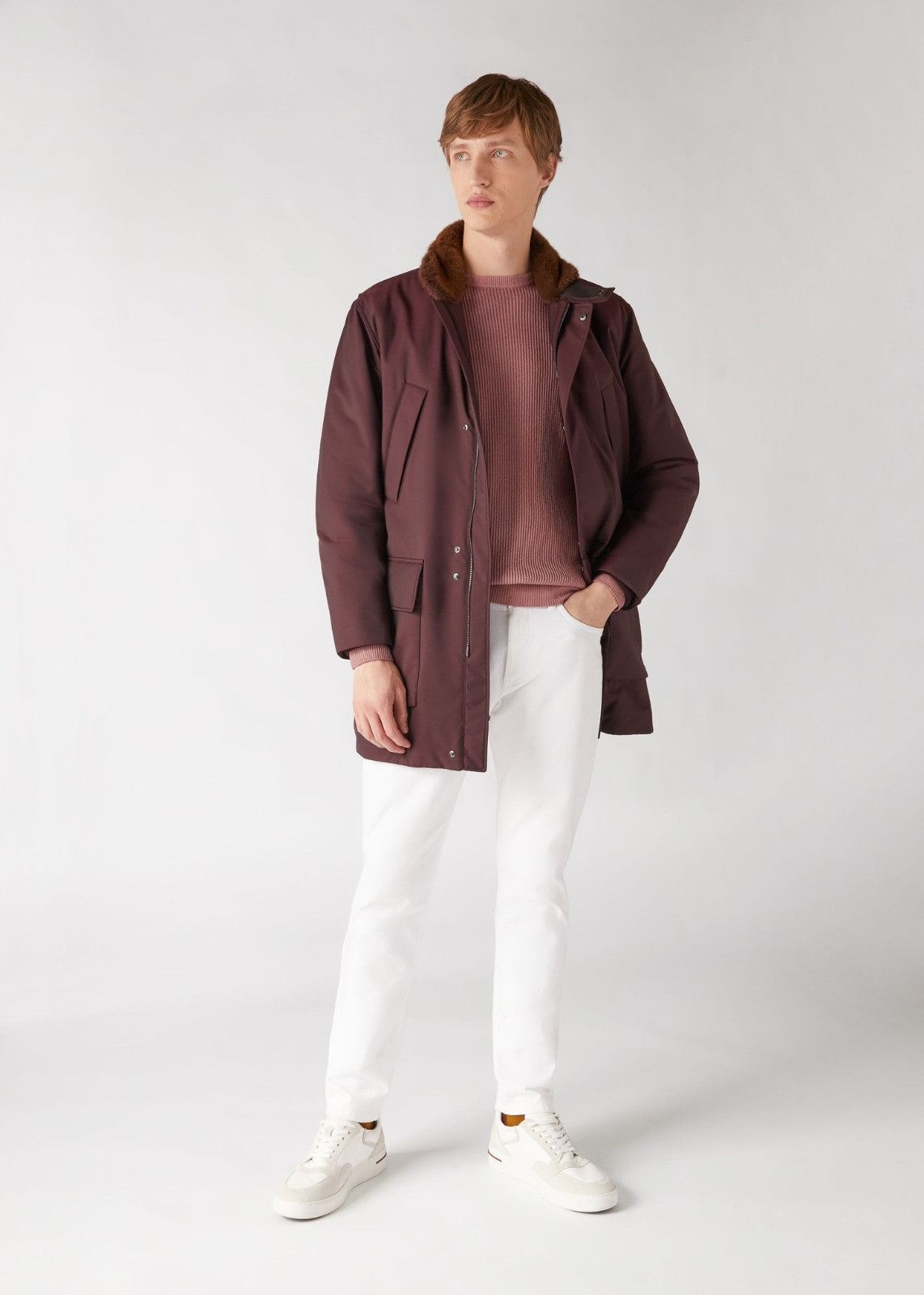 Loro Piana o1srvl11e1124 Roundneck Cashmere Sweater in Pink Size US XL / EU 56 / 4 - 4 Thumbnail