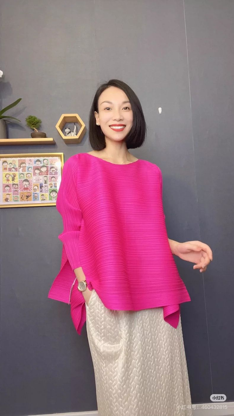 Issey Miyake Issey Miyake size:3 Pink pleated long-sleeved top Size XS / US 0-2 / IT 36-38 - 8 Thumbnail