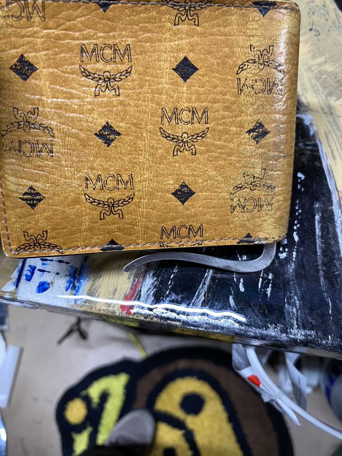 Designer × MCM MCM Monogram Leather Men’s Bifold Wallet Preowned Size ONE SIZE - 8 Thumbnail