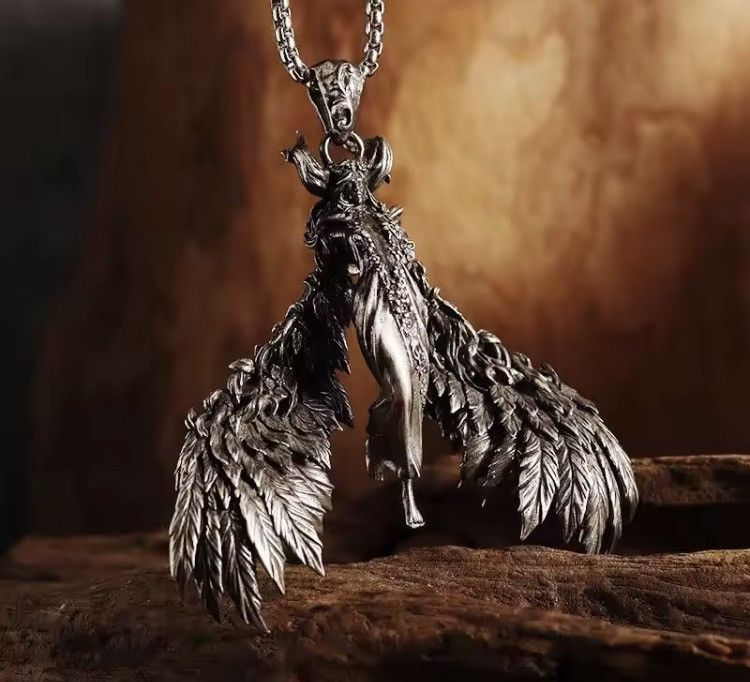 Jewelry GOTHIC Demon Queen Pendant Necklace – 60cm Chain – Size ONE SIZE - 2 Thumbnail