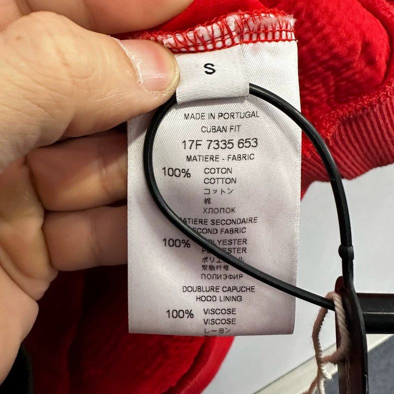 Givenchy Givenchy Red Large Ripped Hoodie Size US S / EU 44-46 / 1 - 4 Thumbnail