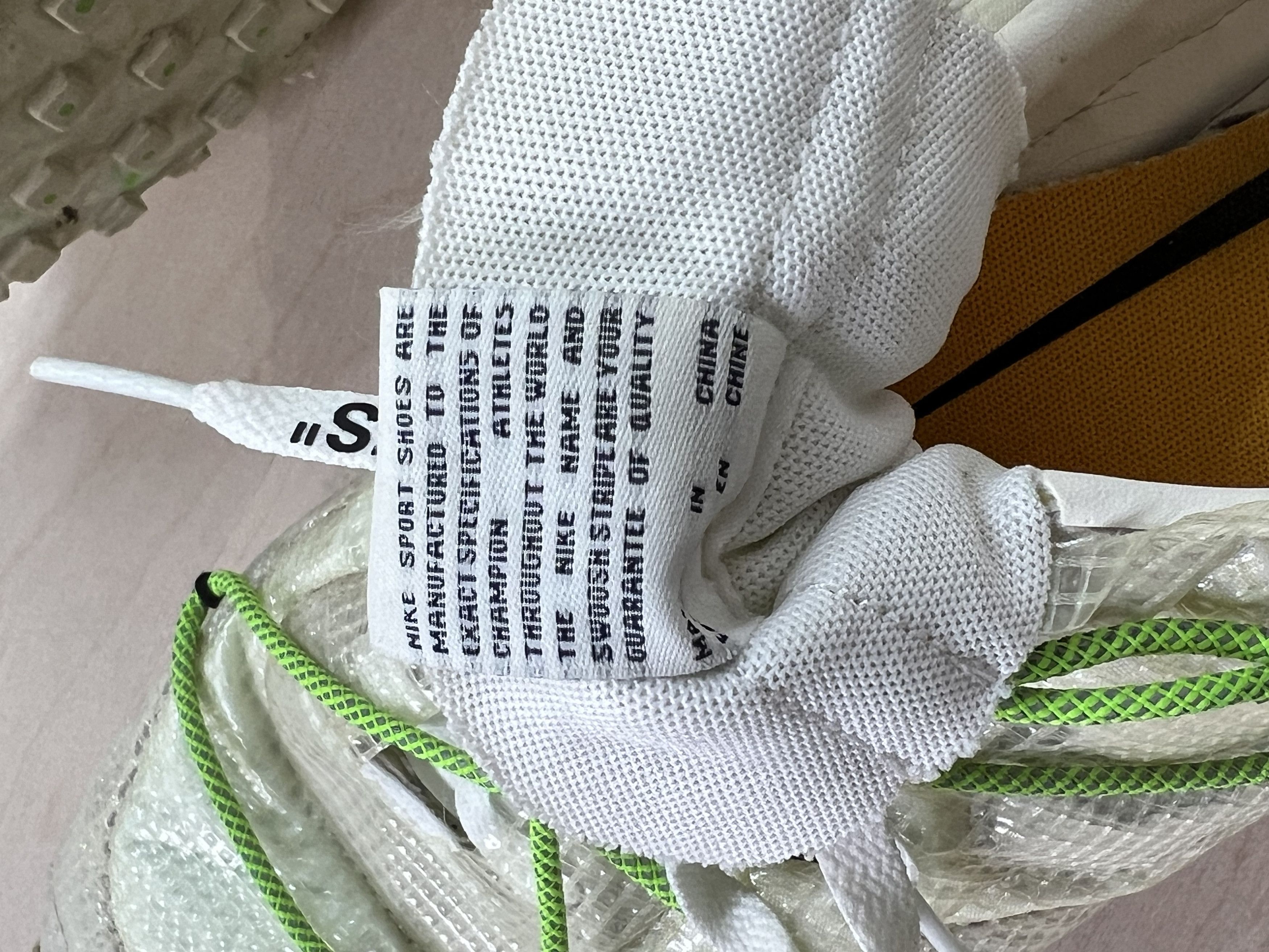 Nike Nike Off-White x Waffle Racer 'Electric Green' Size US 11 / EU 44 - 5 Thumbnail