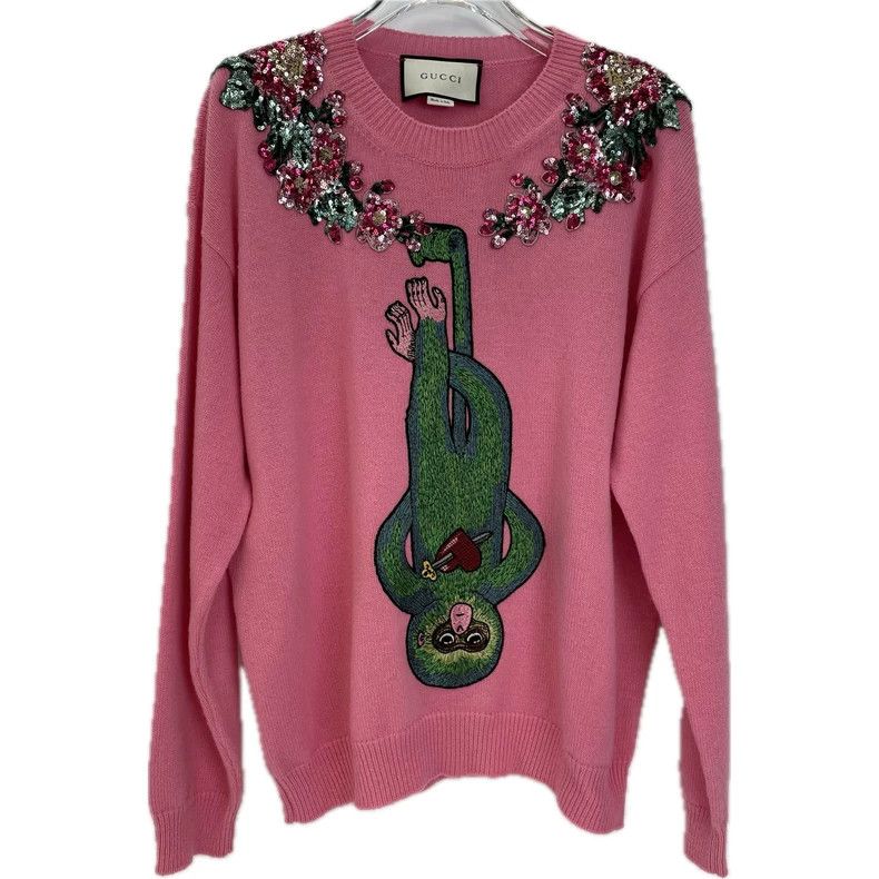 Gucci Gucci Pink sequin sweater Size M / US 6-8 / IT 42-44 - 1 Thumbnail